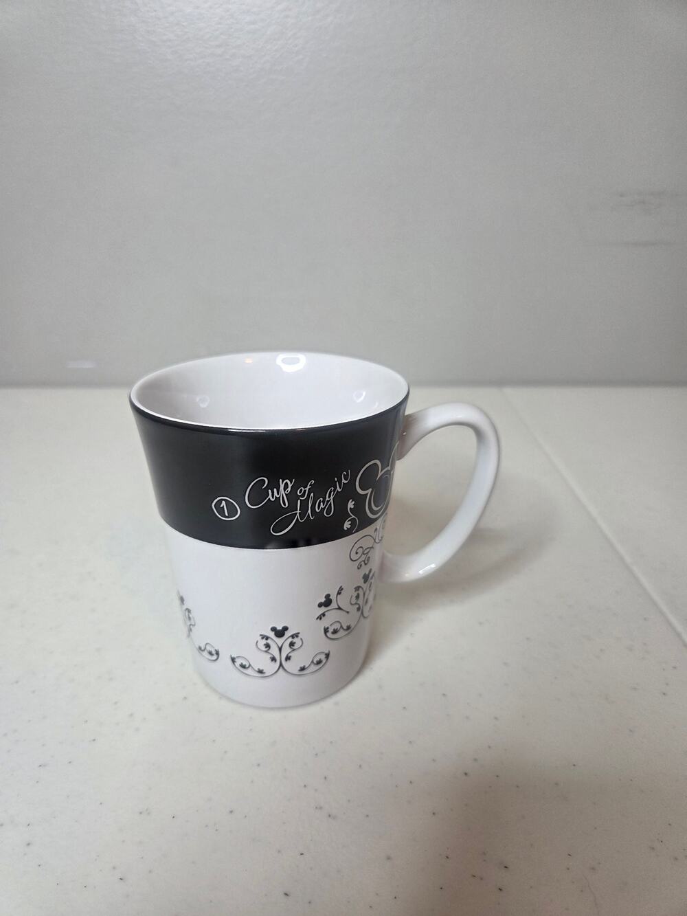 Disney Parks Black White Mickey Cup of Magic Coffe Cup